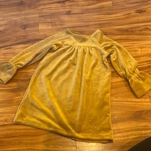 Tea Collection velvet gold/mustard dress size 3T